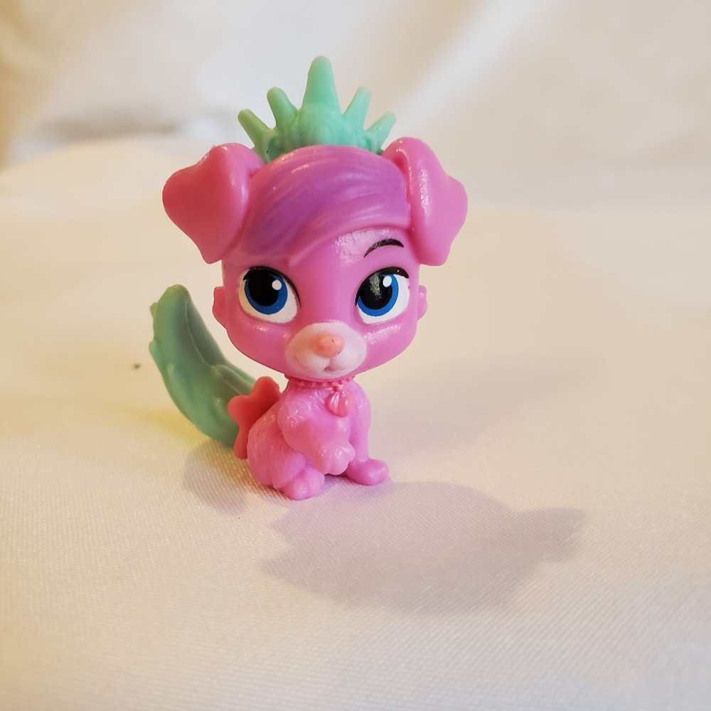 Littlest‎ Pet Shop Princess Purple Pink Dog Green Crown Cake Topper Toy Lps